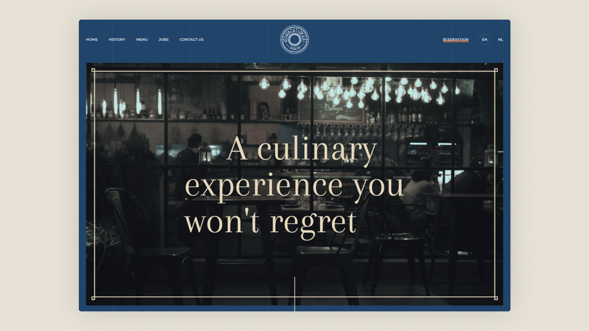 Wachtlokaal Wachtlokaal - restorani kodulehekülje kujundus