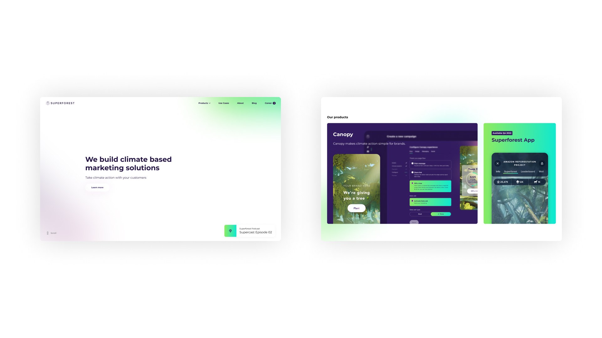 Superforest Superforest kodulehekülje (Wordpress theme) disain ja arendus