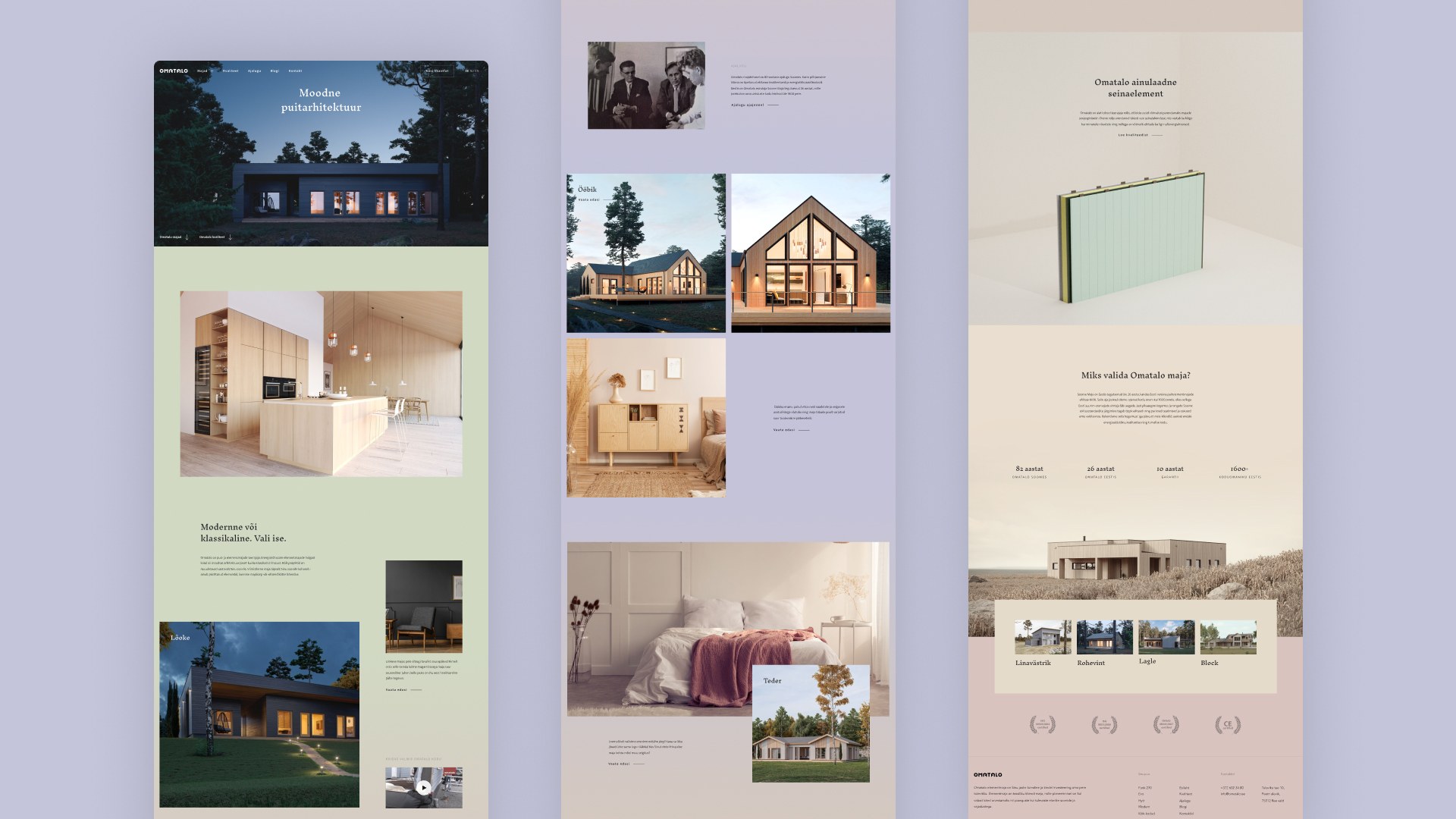 Omatalo Omatalo kodulehekülje disaini vaated