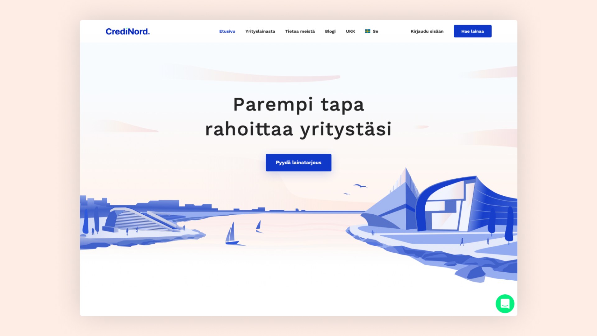Credinord Credinord - skandinaavia fintech kodulehekülje disain